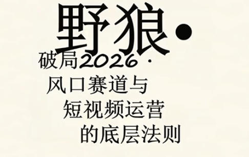 野狼团队·多平台实操运营课，覆盖AI口播、服装、好物、漫剪等热门玩法(更新4月) - 项目资源网
