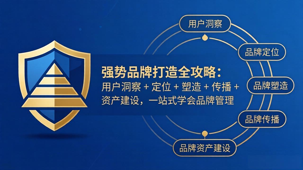 强势品牌打造全攻略：用户洞察 + 定位 + 塑造 + 传播 + 资产建设，一站式学会品牌管理 - 项目资源网