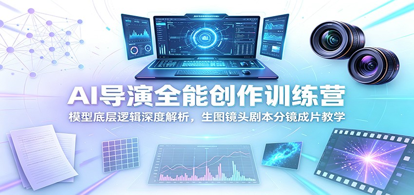 AI导演全能创作训练营：模型底层逻辑深度解析，生图镜头剧本分镜成片教学 - 项目资源网