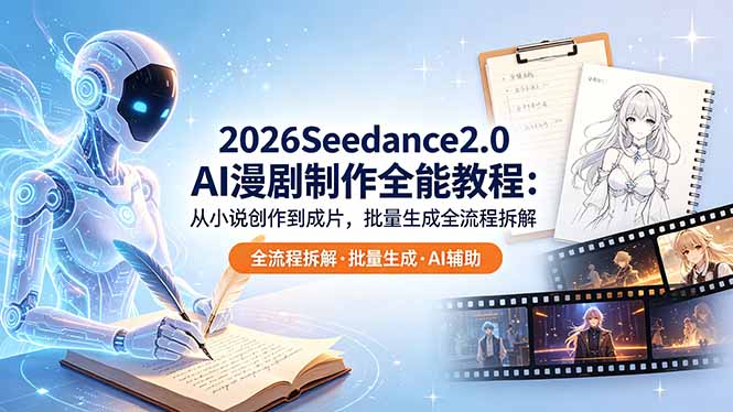 2026Seedance2.0 AI制作全能教程：从小说创作到成片，批量生成全流程拆解 - 项目资源网