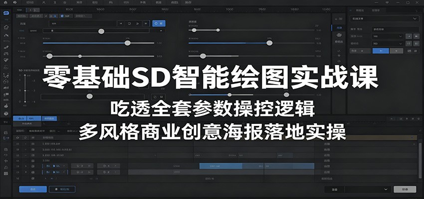 零基础SD智能绘图实战课：吃透全套参数操控逻辑，多风格商业创意海报落地实操 - 项目资源网