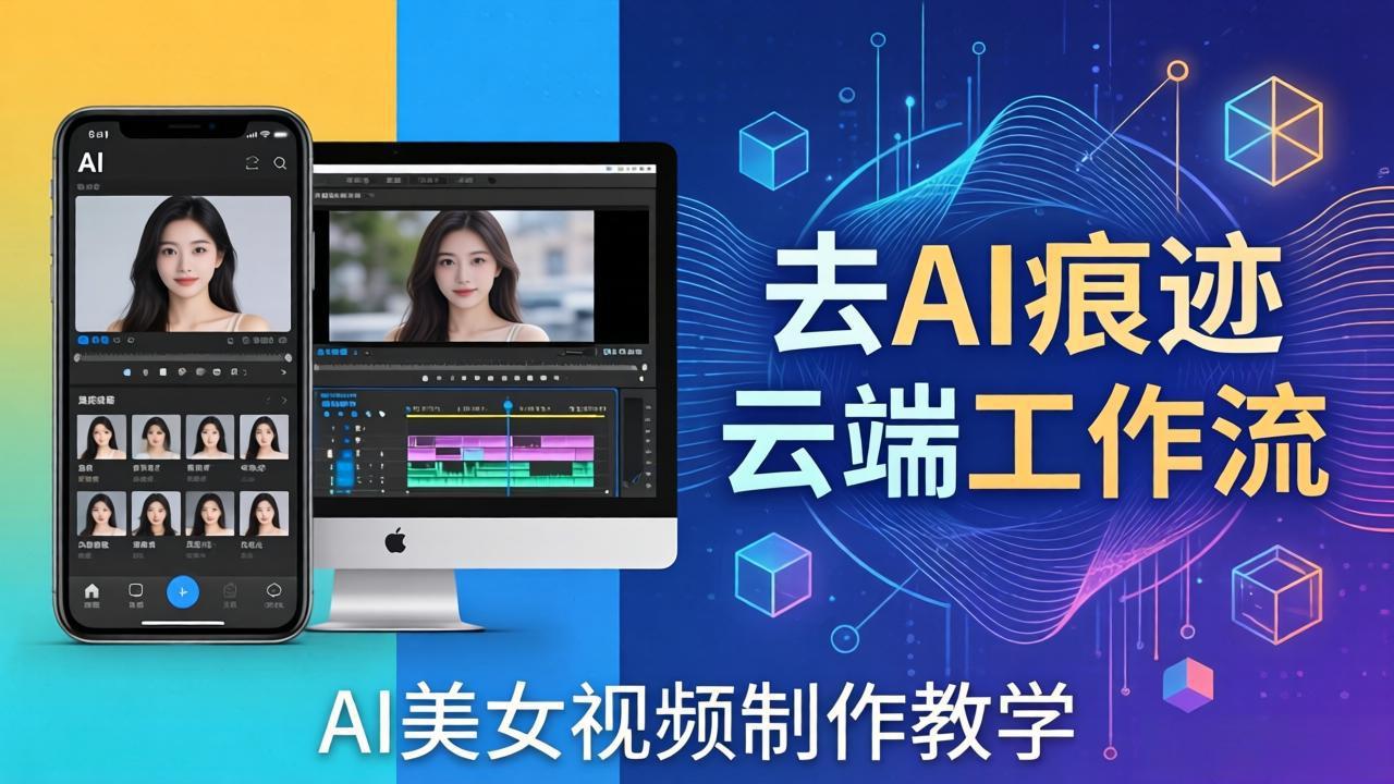 AI美女视频制作教学：去AI痕迹，云端工作流出图，手机电脑均可，不需要配置 - 项目资源网