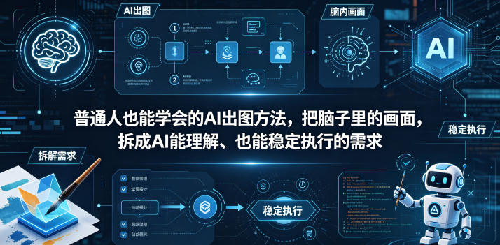 普通⼈也能学会的AI出图⽅法，把脑子里的画面，拆成AI能理解、也能稳定执行的需求【文档】 - 项目资源网