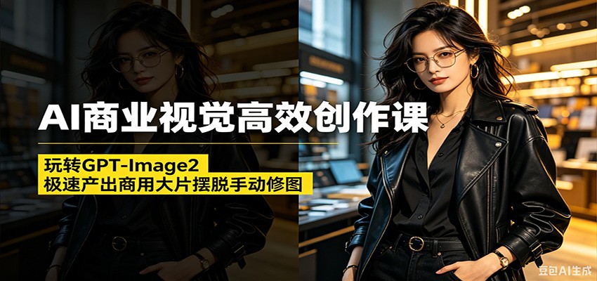 AI商业视觉高效创作课：玩转GPT-Image2，极速产出商用大片摆脱手动修图(更新) - 项目资源网