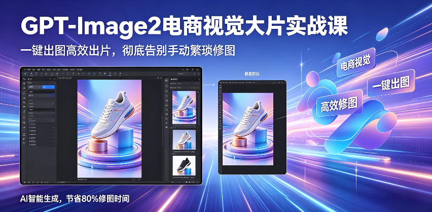 GPT-Image2电商视觉大片实战课，一键出图高效出片，彻底告别手动繁琐修图(更新) - 项目资源网
