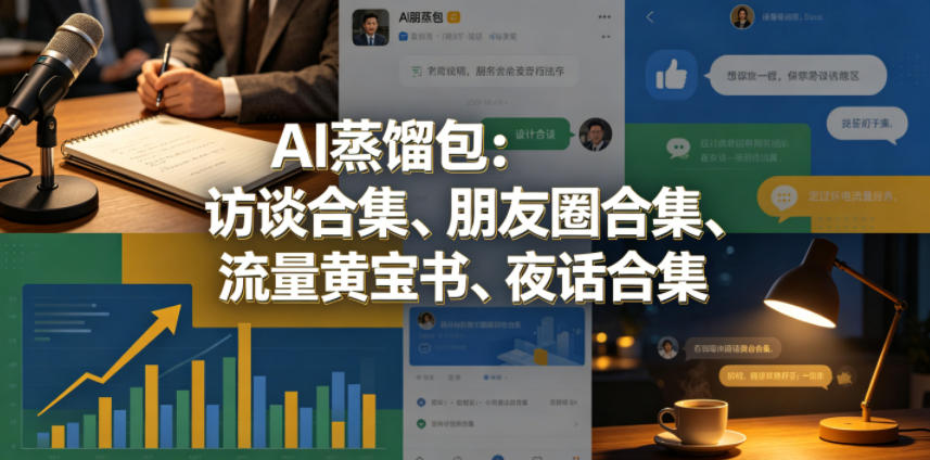AI蒸馏包：访谈合集、朋友圈合集、流量黄宝书、夜话合集【文档】 - 项目资源网