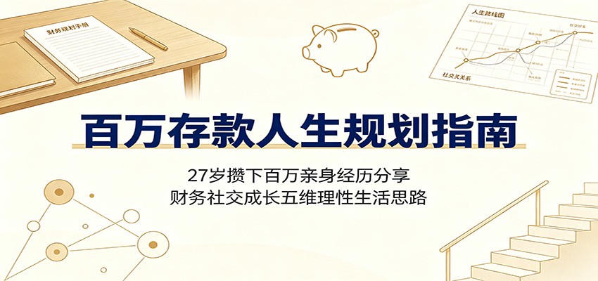 百万存款人生规划指南：27岁攒下百万亲身经历分享，财务社交成长五维理性生活思路 - 项目资源网