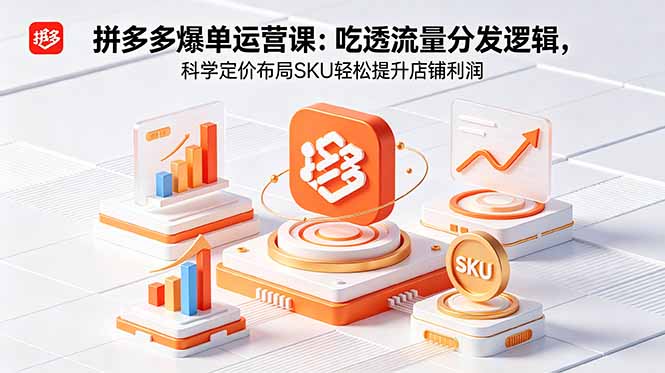 拼多多爆单运营实战课：吃透流量分发逻辑，科学定价布局SKU轻松提升店铺利润 - 项目资源网