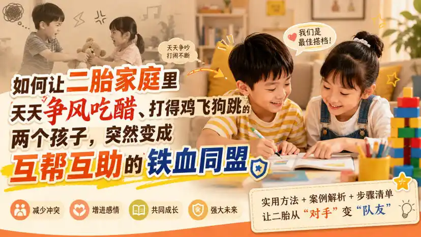 付费文章：如何让二胎家庭里天天争风吃醋、打得鸡飞狗跳的两个孩子，突然变成互帮互助的铁血同盟？ - 项目资源网