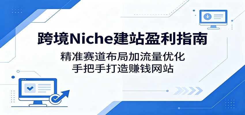 跨境Niche建站盈利指南：精准赛道布局加流量优化，手把手打造赚钱网站 - 项目资源网