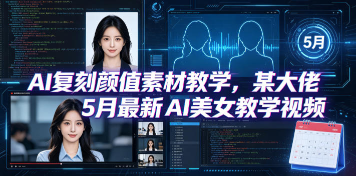 AI复刻颜值素材教学，某大佬5月最新AI美女教学视频，内含4月好物复刻教学 - 项目资源网