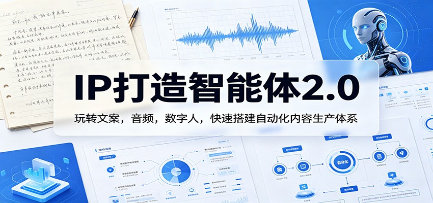 IP打造智能体2.0：玩转文案，音频，数字人，快速搭建自动化内容生产体系 - 项目资源网