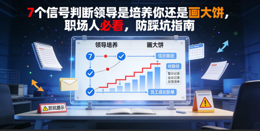 付费文章：7个信号判断领导是培养你还是画大饼，职场人必看，防踩坑指南 - 项目资源网