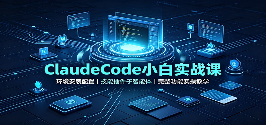 ClaudeCode小白实战课:环境安装配置,技能插件子智能体,完整功能实操教学 ClaudeCode小白实战课:环境安装配置,技能插件子智能体,完整功能实操教学