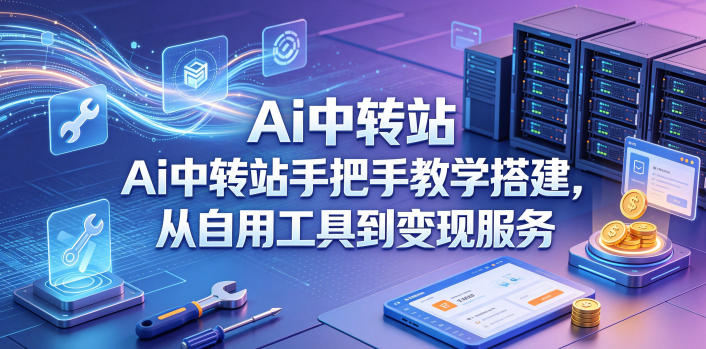 Ai中转站手把手教学搭建，从自用工具到变现服务 - 项目资源网