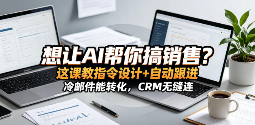 想让AI帮你搞销售？这课教指令设计+自动跟进，冷邮件能转化，CRM无缝连！【原创双语字幕】 - 项目资源网