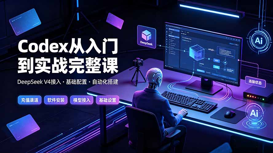 Codex从入门到实战完整课｜充值·安装·接入DeepSeek，记忆·插件·Skill·CLI·MCP全拆解 - 项目资源网