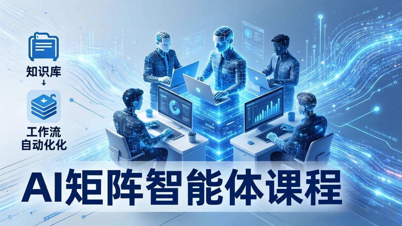 AI矩阵智能体实战：100个数字员工批量生产内容，文本知识库+工作流自动化全搞定 - 项目资源网