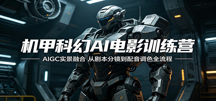 机甲科幻AI电影训练营：AIGC实景融合，从剧本分镜到配音调色全流程 - 项目资源网