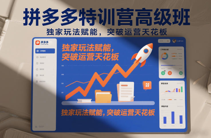 拼多多特训营高阶班，独家玩法赋能，突破运营天花板(更新26年3月19日) - 项目资源网
