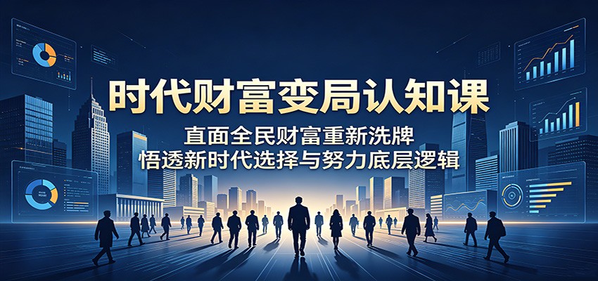 时代财富变局认知课：直面全民财富重新洗牌，悟透新时代选择与努力底层逻辑 - 项目资源网