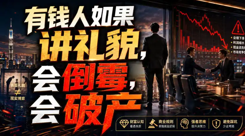 付费文章：有钱人如果讲礼貌，会倒霉，会破产 - 项目资源网