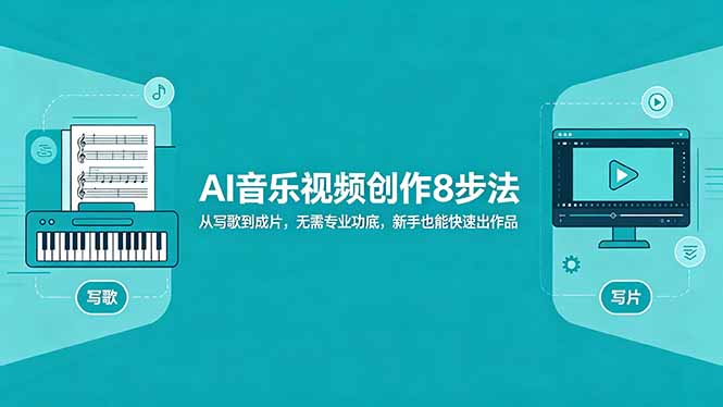 AI音乐视频创作8步法：从写歌到成片，无需专业功底，新手也能快速出作品 - 项目资源网