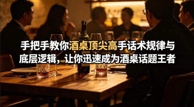 付费文章：手把手教你酒桌顶尖高手话术规律与底层逻辑，让你迅速成为酒桌话题王者(二十年全网独家经验分享) - 项目资源网