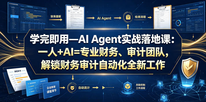 学完即用—AI Agent实战落地课：一人+AI=专业财务、审计团队，解锁财务审计自动化全新工作模式 - 项目资源网