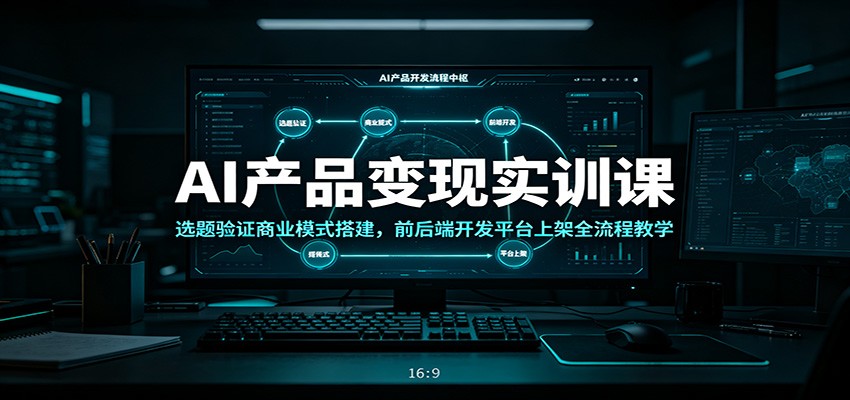 AI产品变现实训课：选题验证商业模式搭建，前后端开发平台上架全流程教学 - 项目资源网