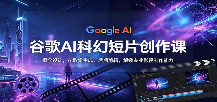谷歌AI科幻短片创作课：概念设计，AI影像生成，后期剪辑，解锁专业影视制作能力 - 项目资源网