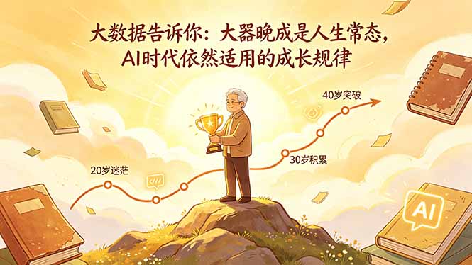 付费文章：大数据告诉你：大器晚成是人生常态，AI 时代依然适用的成长规律 - 项目资源网