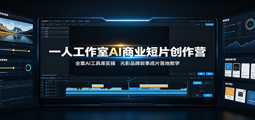 一人工作室AI商业短片创作营：全套AI工具库实操，光影品牌叙事成片落地教学 - 项目资源网