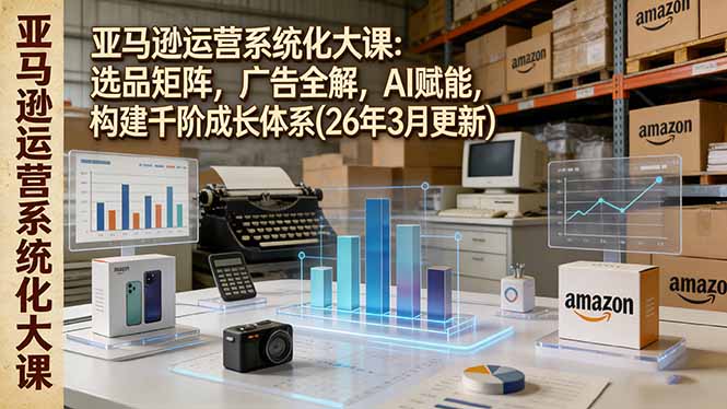 亚马逊运营系统化大课：选品矩阵，广告全解，AI赋能，构建千阶成长体系(26年3月更新 - 项目资源网