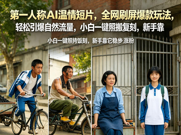 第一人称AI温情短片，全网刷屏爆款玩法，轻松引爆自然流量，小白一键照搬复刻，新手靠它稳步涨粉 - 项目资源网
