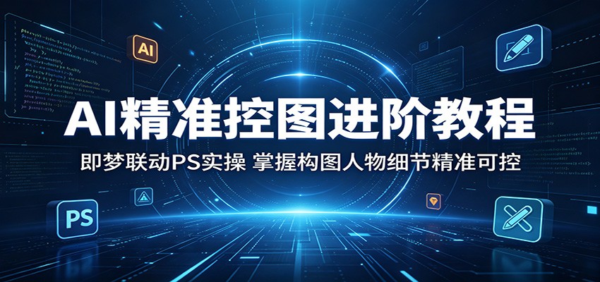 AI精准控图进阶教程：即梦联动PS实操，掌握构图人物细节精准可控 - 项目资源网