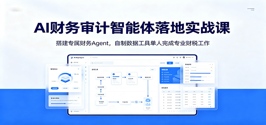 AI财务审计智能体落地实战课：搭建专属财务Agent，自制数据工具单人完成专业财税工作 - 项目资源网