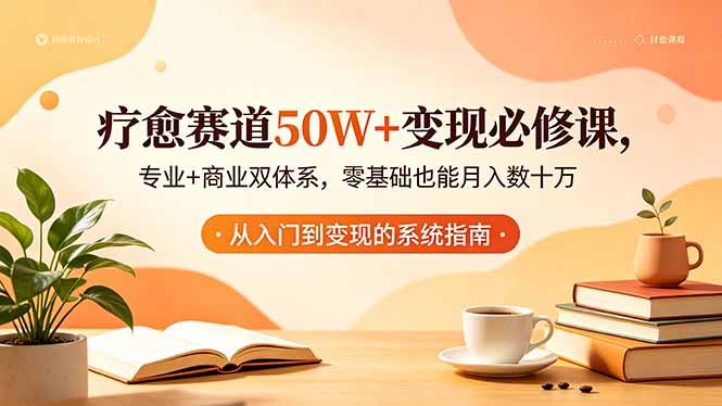 疗愈赛道50W+变现必修课，专业+商业双体系，零基础也能月入数十万 - 项目资源网