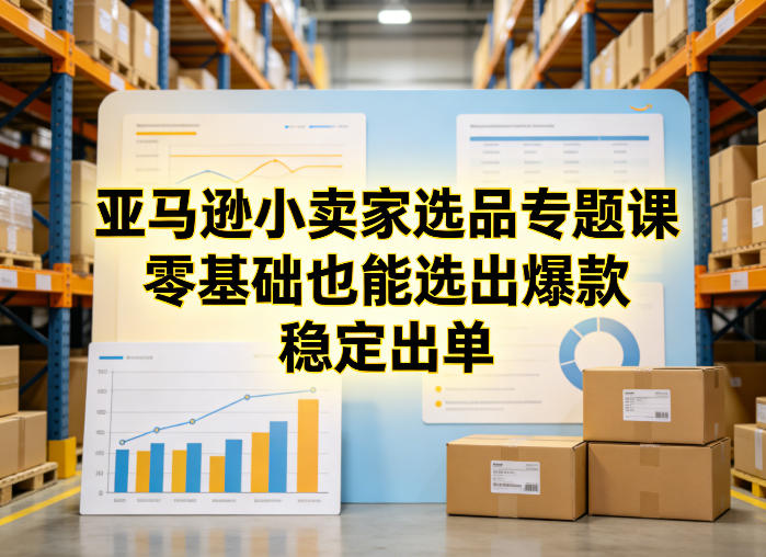 亚马逊小卖家选品专题课，零基础也能选出爆款，稳定出单 - 项目资源网