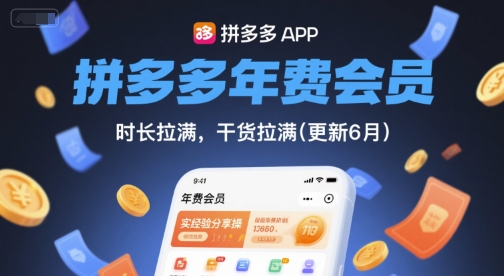 拼多多年费会员，实经验分享操，时长拉满，干货拉满(更新26年3月31日) - 项目资源网