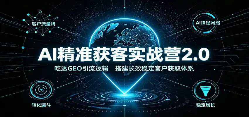 AI精准获客实战营2.0：吃透GEO引流逻辑，搭建长效稳定客户获取体系 - 项目资源网