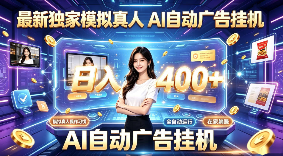 最新独家模拟真人，AI自动挂号挂G，日入400+，全程全自动运行，无需人工【揭秘】 - 项目资源网
