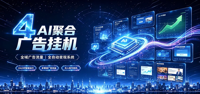 全域广告流量聚合,AI无人挂机稳赚佣金,打造长期稳定被动收入副业 - 项目资源网