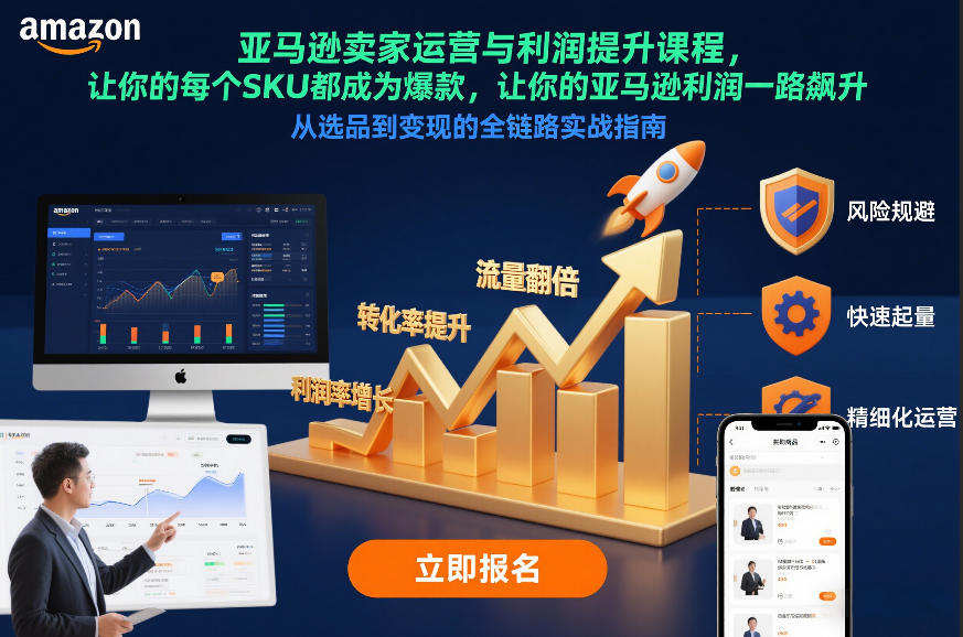 亚马逊卖家运营与利润提升课程，让你的每个SKU都成为爆款，让你的亚马逊利润一路飙升(更新26年3月) - 项目资源网