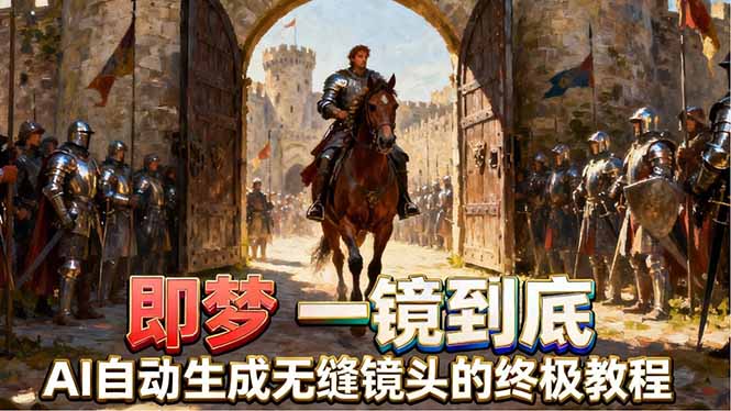 即梦AI一镜到底终极教程，智能补帧+运镜技巧，AI自动生成无缝丝滑长镜头高效出片 - 项目资源网