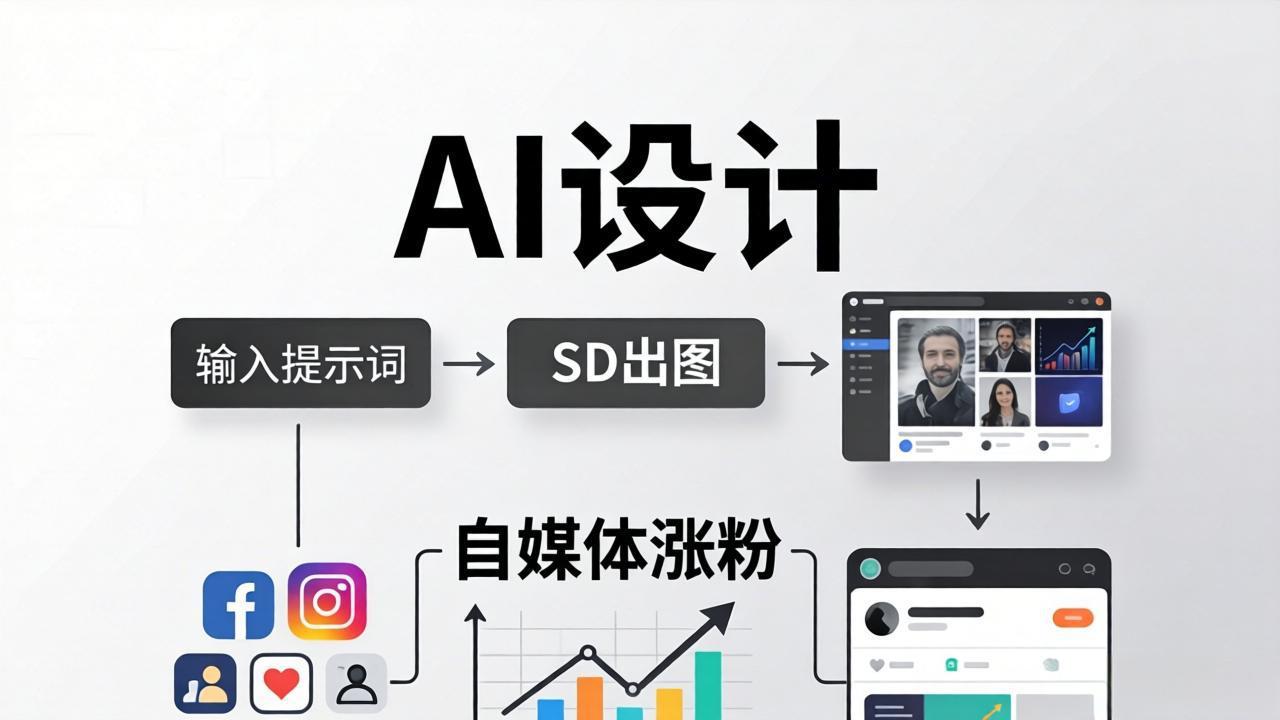 人人都是AI设计师：SD出图+自媒体涨粉一站教学，告别图文素材焦虑，AI设计让你轻松避开内卷 - 项目资源网