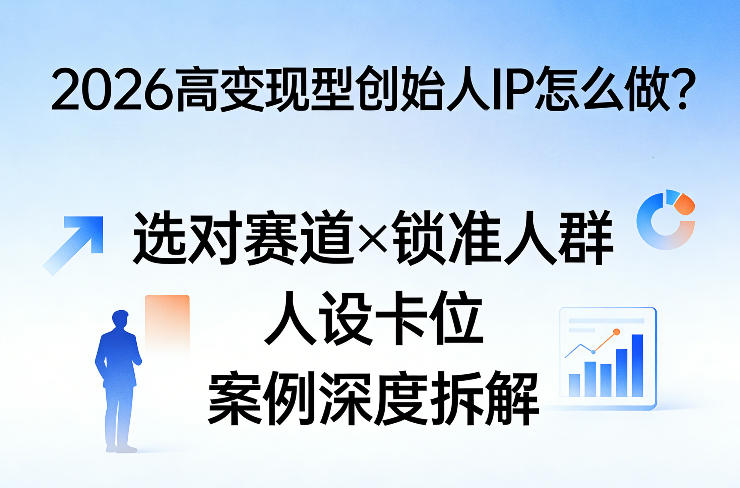 2026高变现型创始人IP怎么做？选对赛道×锁准人群×人设卡位×案例深度拆解 - 项目资源网