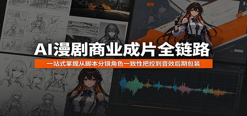 AI漫剧商业成片全链路：一站式掌握从脚本分镜角色一致性把控到音效后期包装 - 项目资源网