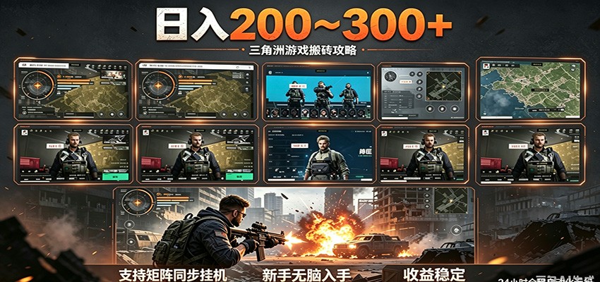 日入200~300+ 三角洲全自动搬砖项目，新手零门槛即可无脑入手 - 项目资源网