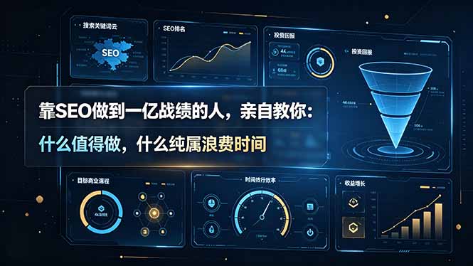 靠SEO做到一亿战绩的人，亲自教你：什么值得做，什么纯属浪费时间【原创双语字幕】 - 项目资源网